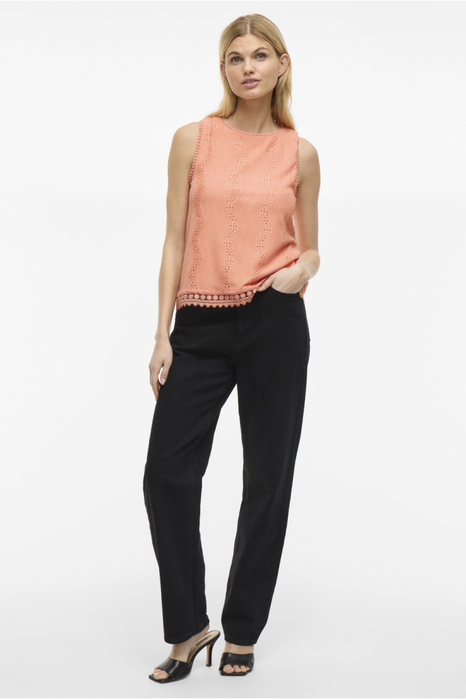 VITORTENA O-NECK S/L TOP 14106582 CADMIUM ORANGE